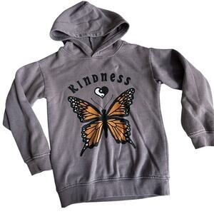Local Scene Grey Kindness Butterfly Hoodie - Size Small